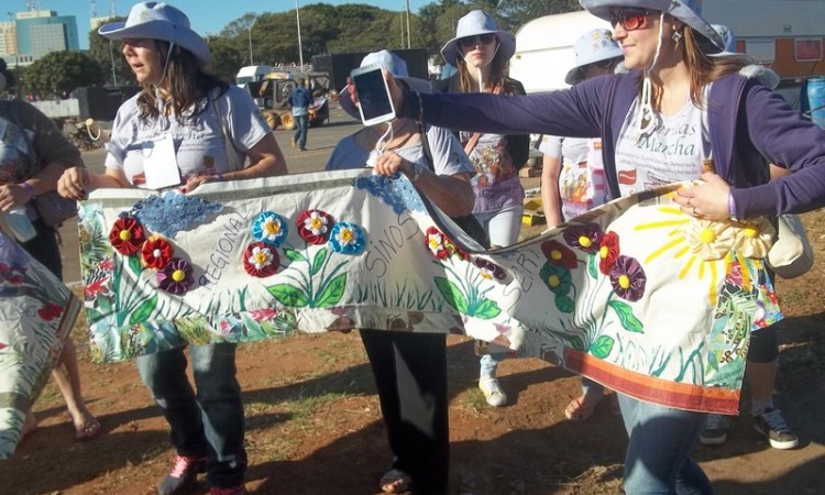 MULHERES DO STR NA MARCHA DAS MARGARIDAS 2015